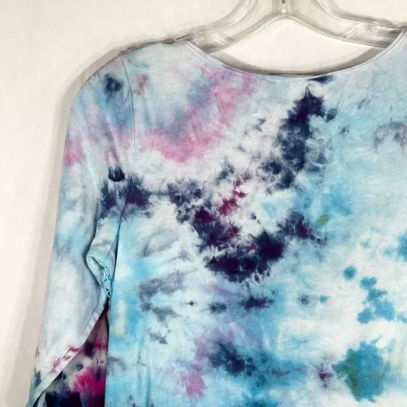 Crown‎ Ivy Small Top Garden Glow Tie Dye Handmade Blue Purple Pink Lace 1521 - Picture 7 of 12